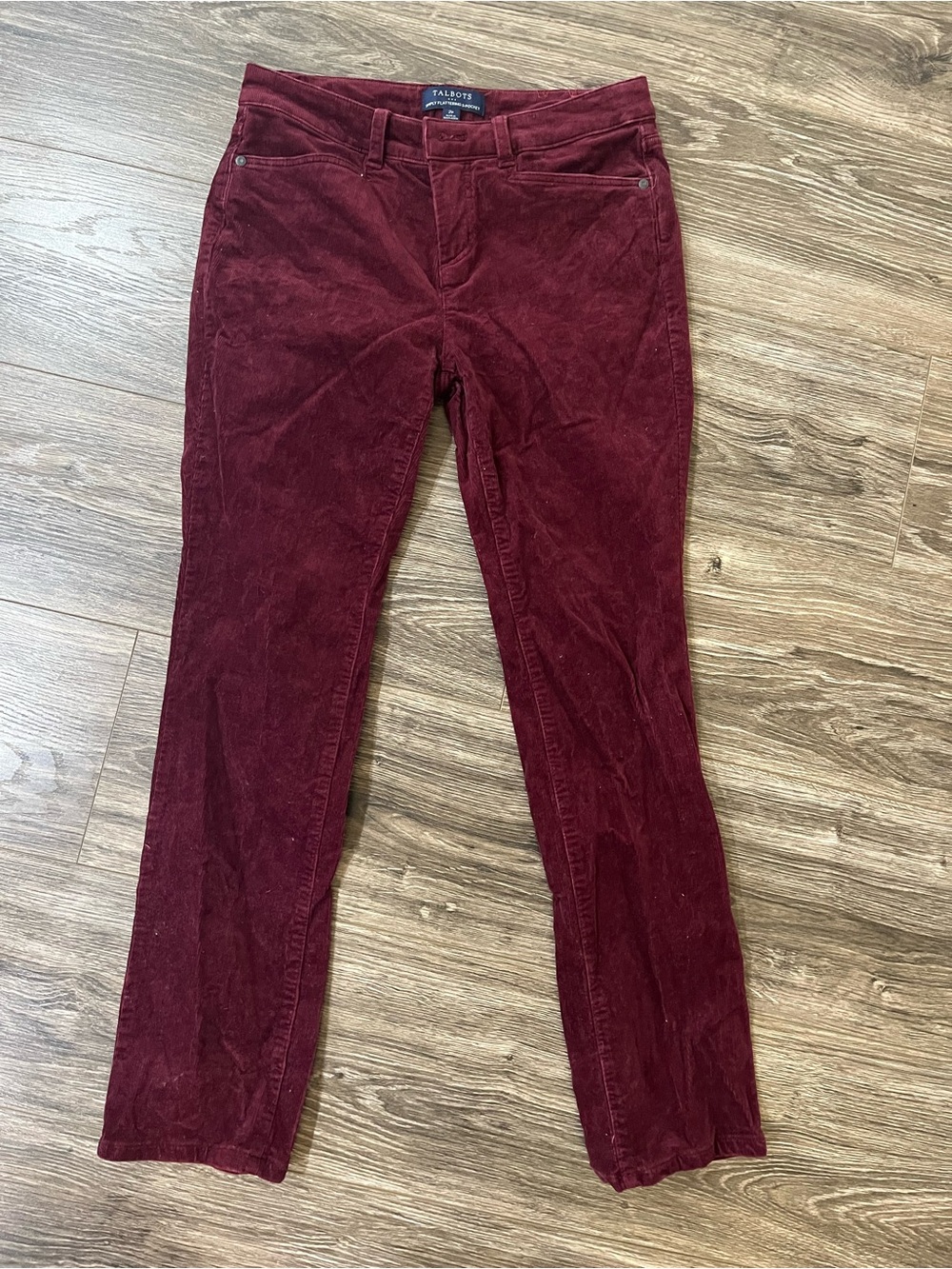 Talbots Burgundy Corduroy Five-Pocket Pants